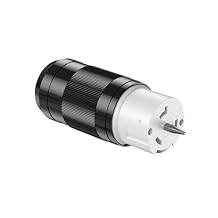 VHBW 50 Amp Generator Plug NEMA SS2-50R Female Twist Lock Connector - 125/250V 50A 3-Pole 4-Wire Locking Plug with Protective Boot for RV/Marine/Shore Power - ETL Listed
