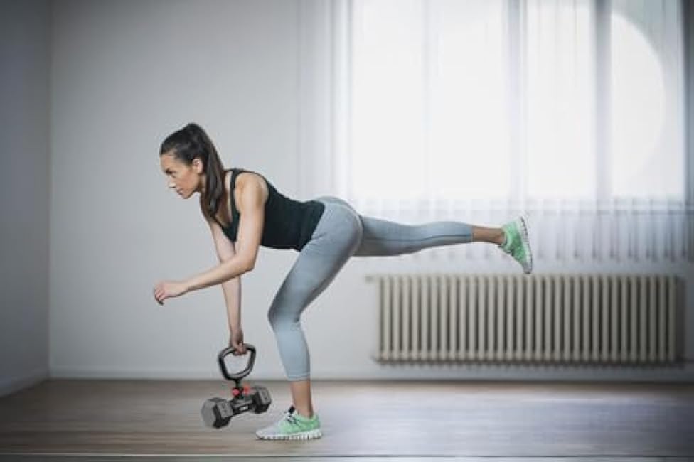 Dumbbell Kettlebell Converter - Turn Dumbbells into Kettlebell for Home Gym Workout - Adjustable Weights & Up to 110LB Capacity - 90-Degree Rotating Handle - Red