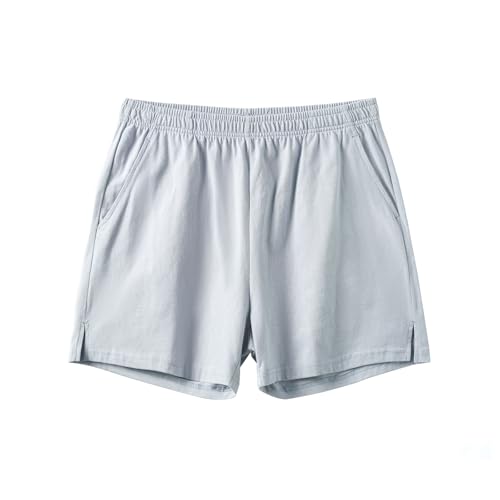 Image of AMY COULEE Mens Lounge Shorts 4 inch Pajama Lightweight Cotton Sleep Bottoms with Pockets