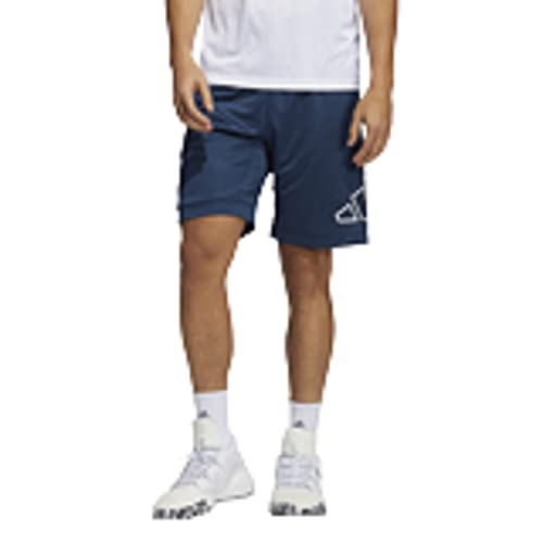 Adidas men's big logo shorts, crew navy, medium