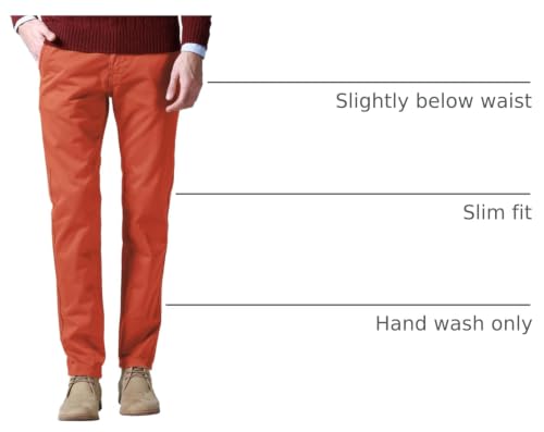 Image of Match Mens Regular-Fit Casual Flat Front Chino Pants