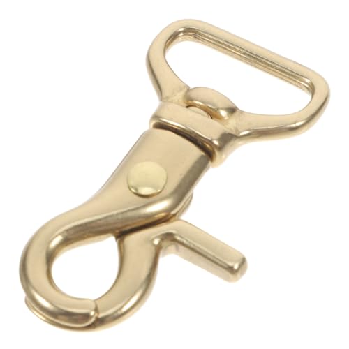 KALLORY Brass Swivel Clasp Hook Sturdy Lobster Snap Hook for Keychains Handbags and Projects Multipurpose Clip with Smooth Mirror Polished Finish Effortless Attachment and Detachment