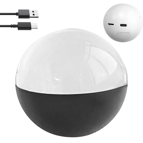 Reproductor de vídeo 3D Crystal Ball mejorado de 2,76 pulgadas: esfera de memoria con pantalla digital WiFi con fotos y vídeos que se pueden cargar, lámpara LED, personalizada para cumpleaños black