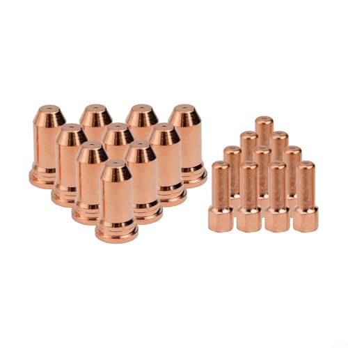 Oniissy IPT-100 PT100 Plasma Cutter Consumabili Set con 52556 Elettrodi e 51246 Punte Ugello 1.2mm, Compatibile con Plasma Torch Saldatori, Include 10 Elettrodi e