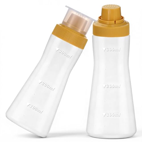 2 Pcs Simple Syrup Bottles Cake Syrup Dispenser, 12 Oz/350ml