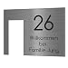 Produktbild Jung Edelstahl Design Modernes V2A Edelstahl Türschild optimiert für Ring Videotürklingel Pro Kabel Klingelschild 20x15 cm Haustürschild mit Hausnummer. Individuell personalisierbar (Edelstahl)