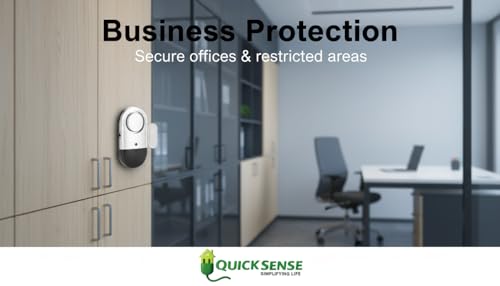 Image of Quick Sense | 120 dB Loud Door and Window Open Alarm Sensor | Wireless Safety Alarm for Kids, Dementia Patients | Home, Pool, Cabinet, Business Security | Easy Installation | Pack of 1