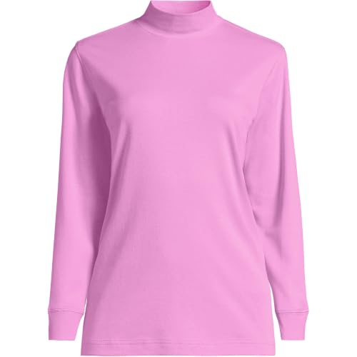 Image of Lands' End Women's Cotton Mock Turtleneck