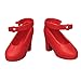 Generic Scarpe da Bambola in Plastica per Blythe Licca/Momoko/Azone Dress Up Outfits Accs , Rosso