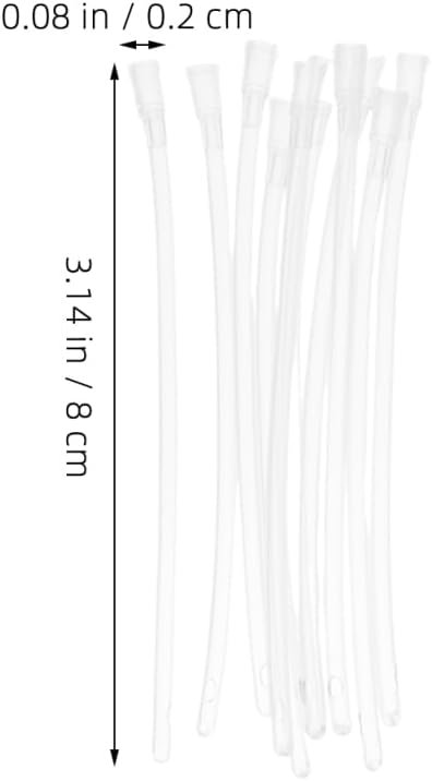 balacoo 100Pcs Bird Feeding Tube Replacement Clear Parrot Feeder Hose for Hand Feeding Baby Birds Small Bird Feeder Accessory 3.14In Replacement Supplies