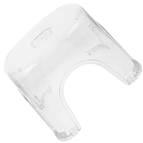 Cabilock Taburete de Ducha Pequeño Transparente, Reposapiés Antideslizante para Inodoro, Taburete para Baño Portátil y Ligero, Adecuado para Uso Doméstico y Oficina, Material Plástico
