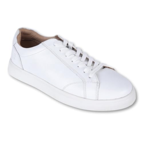 Image of Thomas Crick Men's Theo Genuine Leather Sneakers | Premium Smart Casual Lace-Up Shoes with Cushioned Collar & Anti-Slip Rubber Sole, UK Size 6-11