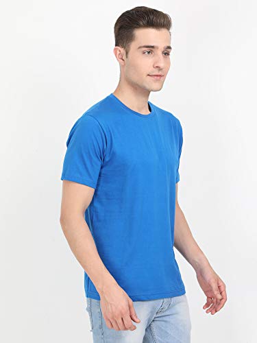 Image of FLEXIMAA Men's Cotton Round Neck Plain Half Sleeve T-Shirt