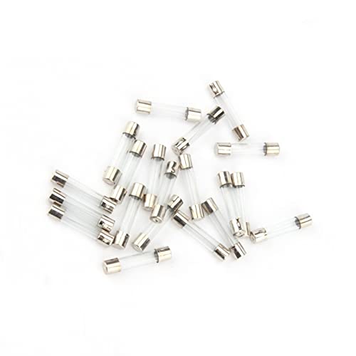 Kit de fusibles de vidrio de acción rápida 100 piezas 6 x 30 mm 250V con amperajes variados 0.5A a 30A miniatura 1