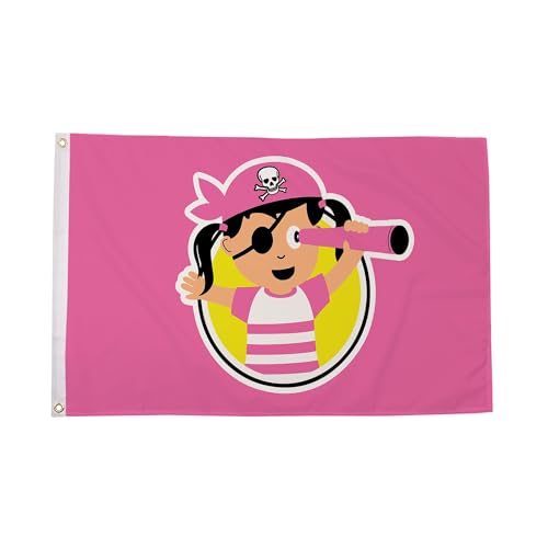 Bandera pirata para niña decorativa grande infantil Flagtex con ojales