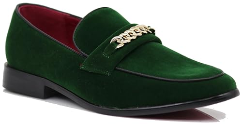 Image of Enzo Romeo Plum05 Men's Dress Loafers Elastic Slip on with Buckle Fashion Shoes