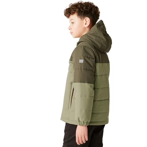 Image of Regatta Kids Lofthouse Insulated Jacket Water Repellent Reflective Trims Winter Coat