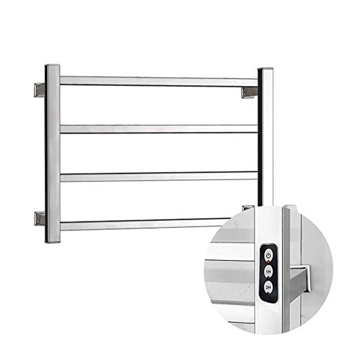 Toallero eléctrico de acero inoxidable 304 con temporizador integrado para baño moderno