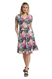 Mountain Warehouse Orchid Patterned Womens UV Dress - UPF40 Beach Dress, Lightweight Ladies Dress, Pockets, Durable Day Dress - for Spring Summer, Travelling, Poolside Dark Blue Women's Size 14