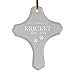 Engraved Pet Memorial Glass Cross Ornament, 4.5