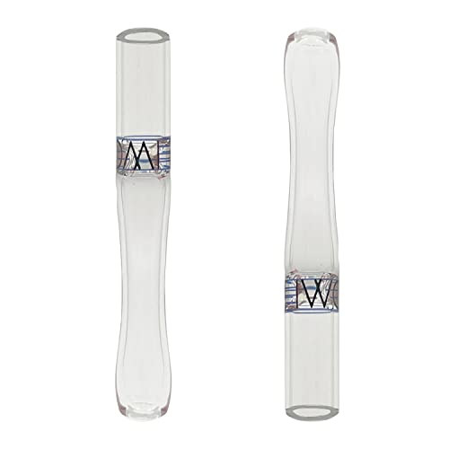 AOMI Handmade Glass Cigarette Holder, Cigarette Mouthpiece Fits Regular Size Cigs 2pcs