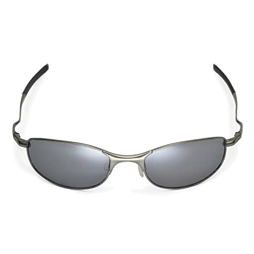 Walleva Replacement Lenses For Oakley Tightrope Sunglasses-Multiple Options Available (Titanium - Polarized) #TOP4