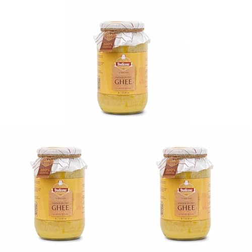 Image of Indicow Organic Dairy Foods Pure Authentic A2 Ghee (1000ml(1ltr), Sahiwal) (Pack of 3)