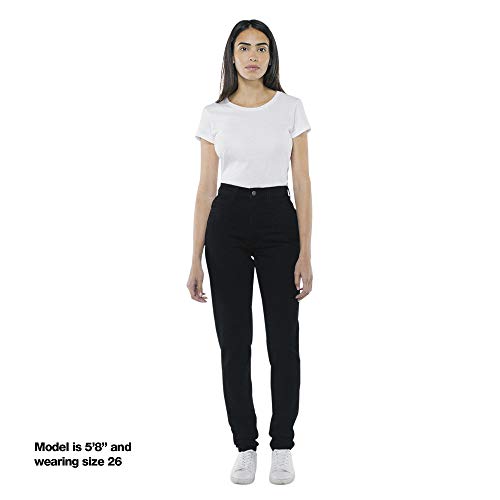 American Apparel Women's High-Waist Jean, Black, 24W/32 #TOP1