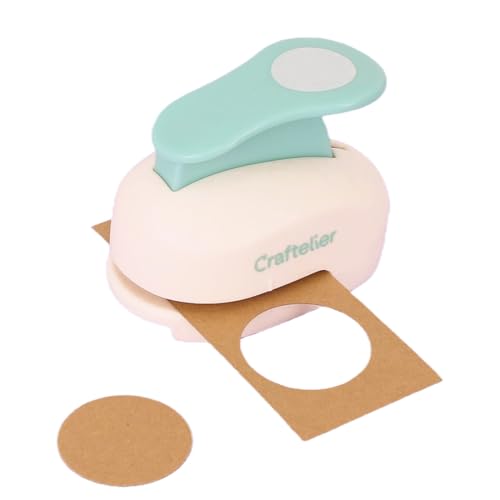 Craftelier - Perforadora De Círculos De Diámetro 3,81 Cm 1.5 De Palanca A Presión Apta Para Papel Y Cartulina Ideal Para Proyectos De Manualidades Y Scrapbooking Tamaño Aprox. 9,5 X 6 X 7 Cm