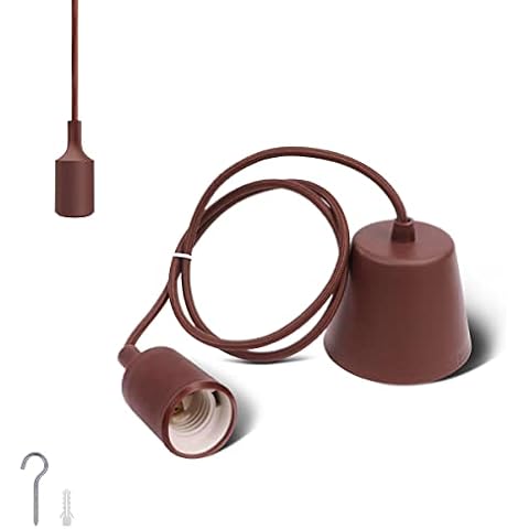 Lámpara colgante STAR INTERCONNECTION E27 60W, cable 1m, 220-240V, marrón, 1pc Cover