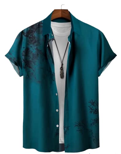 Image of mahek Fashion Printed Half Sleeve Lycra Shirt for Men