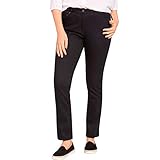 Woman Within Plus Size Stretch-Denim Slim-Leg Five-Pocket Jeans - 12 W, Black Denim
