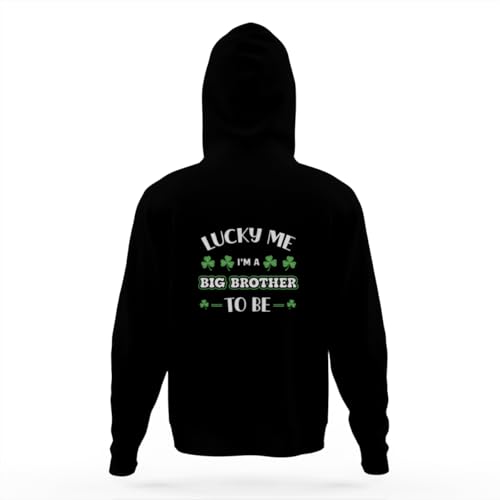 St. Patrick's Day Lucky I'm A Big Brother To Be Hoodies for Teen Girls Boys Lightweight Kangaroo Pocket Sweatshirt4