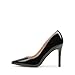 DREAM PAIRS Women's Closed Toe High Heels Dress Pointed Toe Wedding Pump Shoes,Size 7,Black/pat,Christian-New