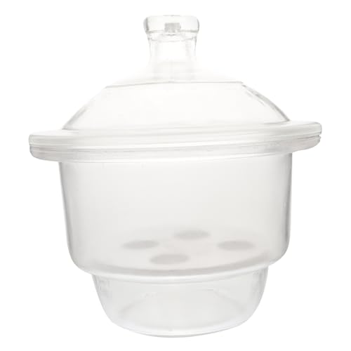 HEALSOPTHY - HEALSOPTHY 150mm Glas Exsikkator Vakuumtrockner Flasche Labor Trocknergefäß Mit Borosilikatglas Transparent Mit Praktischer Lochanordnung Für Wissenschaftliche Experimente