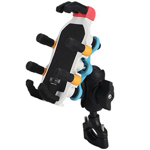 omiinitio Soporte para teléfono con amortiguación de vibraciones, antivibraciones, soporte para teléfono ABS, metal y silicona para teléfonos inteligentes, soporte ajustable para teléfono