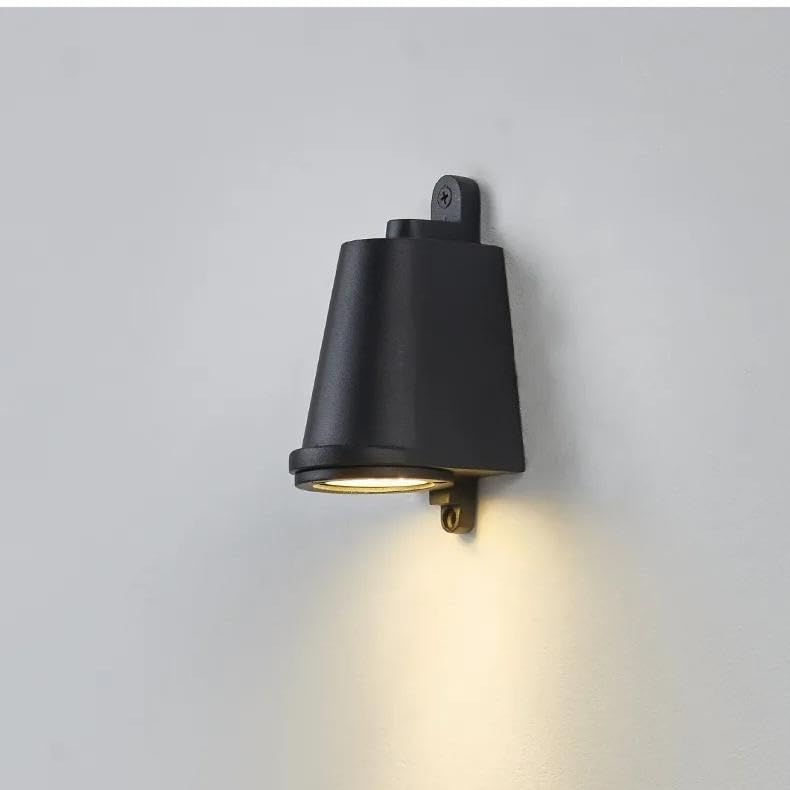 Genérico Iluminación de pared, Lámpara de pared minimalista industrial medieval V-intage LED E27 aluminio fundido con forma herradura, resistente al agua, for dormitorio, fondo cafetería(Noir)
