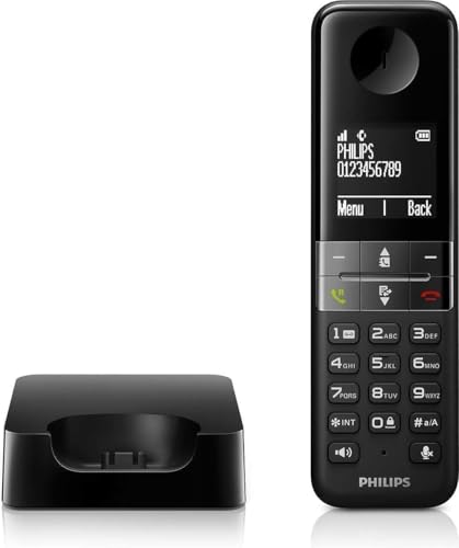 PHILIPS D4701B Telefono DECT Identificatore di Chiamata Nero