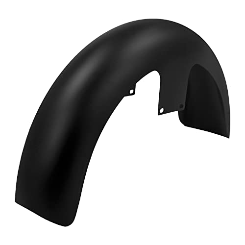 HDBUBALUS 19 Motorcycle Front Fender Mudguards For 120 / R19 Tire Fit for Harley Bagger Touring Road King Electra Glide Street Glide FLHR FLHX (Matte Black)