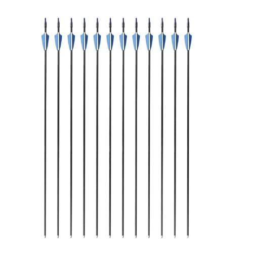 M.J COMFY-LIFE 12Pcs Archery Arrows 30inch Carbon Hunting Targeting Arrows