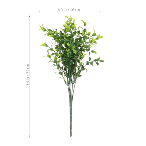 MAGICLULU プラスチック製フェイクグリーン人工植物 緑の茎のシミュレーション盆栽 屋外対応色あせ防止フェイクプラント ホームとオフィス用 [2]
