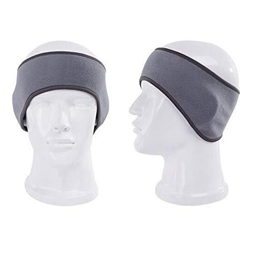 Zkptops 2Pcs Fleece Ear Warmers Headband Winter Outdoor Sport Ear Muffs Ear Band Ear Cover Head Wrap Running Sweatband for Men and Women,Black and Gray