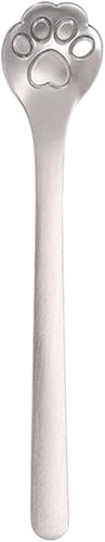 Cuchara de pata de perrogato Cuchara de café de acero inoxidable Cuchara de postre Cuchara para revolver cucharaditas de vajilla Cucharas para