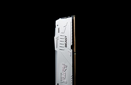Image of Kingston Technology Kingston Fury Beast White RGB 16GB 6000MT /s CL40 DDR5 XMP DIMM | Infrared Syncing | Fury CTRL Software | Overclocking | Plug N Play | Intel XMP 3.0 | Single Module | KF560C40BWA-16