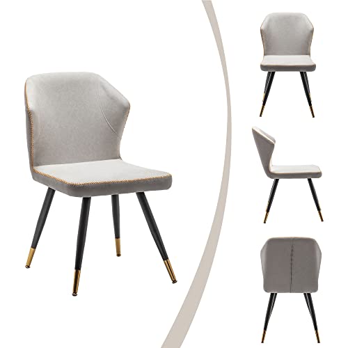 Apeaka Modern Upholstered Dining Chairs Set Of 2, Armless Kitchen Dining Room Side Chairs, Home Desk Chair With Metal Legs Gray #TOP5