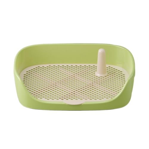 JiFocelt お掃除簡単ステップ壁付トイレ、 犬用トイレ ペット用トイレ 犬用トレーニング用トイレトレイ 小便器トイレトレーナー 子犬用トイレ 小型犬用トイレ トレイメッシュフェンス付き (48cm*37cm*13cm,グリーンです)