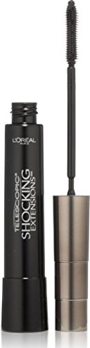 L'Oreal Paris Telescopic Shocking Extensions Mascara, Carbon Black [983] 0.29 oz (Pack of 2)