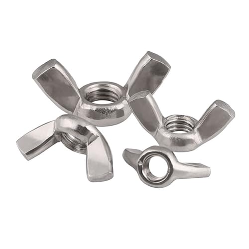 BolznWiz 20PCS 3/8-16 Wing Nuts, Stainless Steel 18-8 (304), Butterfly Nut for Industrial & Home Use