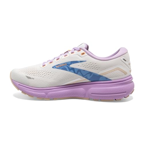 Brooks Brooks Women's Ghost 15 Neutral Running Shoe - White/Vista/Lavendula - 5 Medium