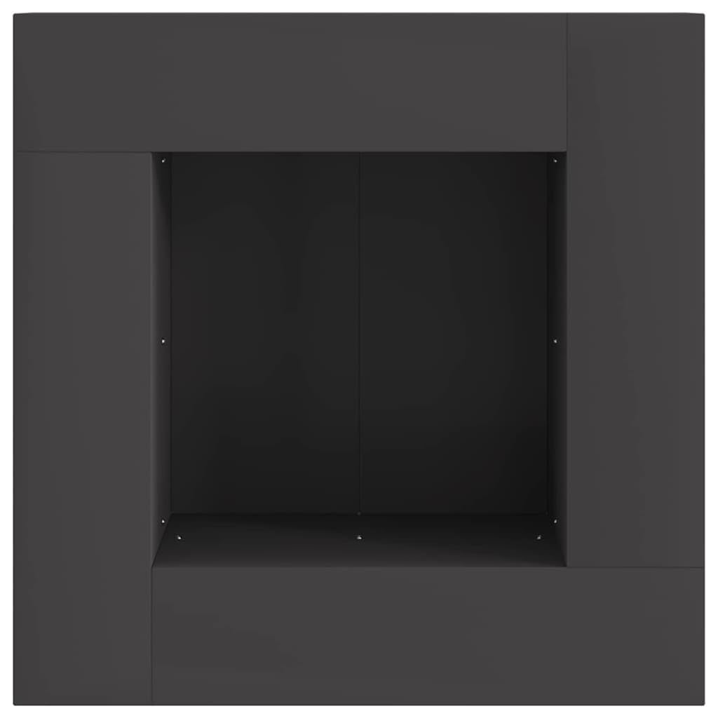 Feuerstelle Schwarz 60 x 60 x 30 cm Stahl für Terrasse Garten, kamin ofen feuerstelle Schornstein heizkassette Holzhalter Aschekasten zubehoer, Wärme und Behaglichkeit